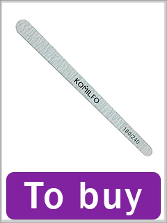 KOMILFO Wooden Nail File Drop 180/240 Grit